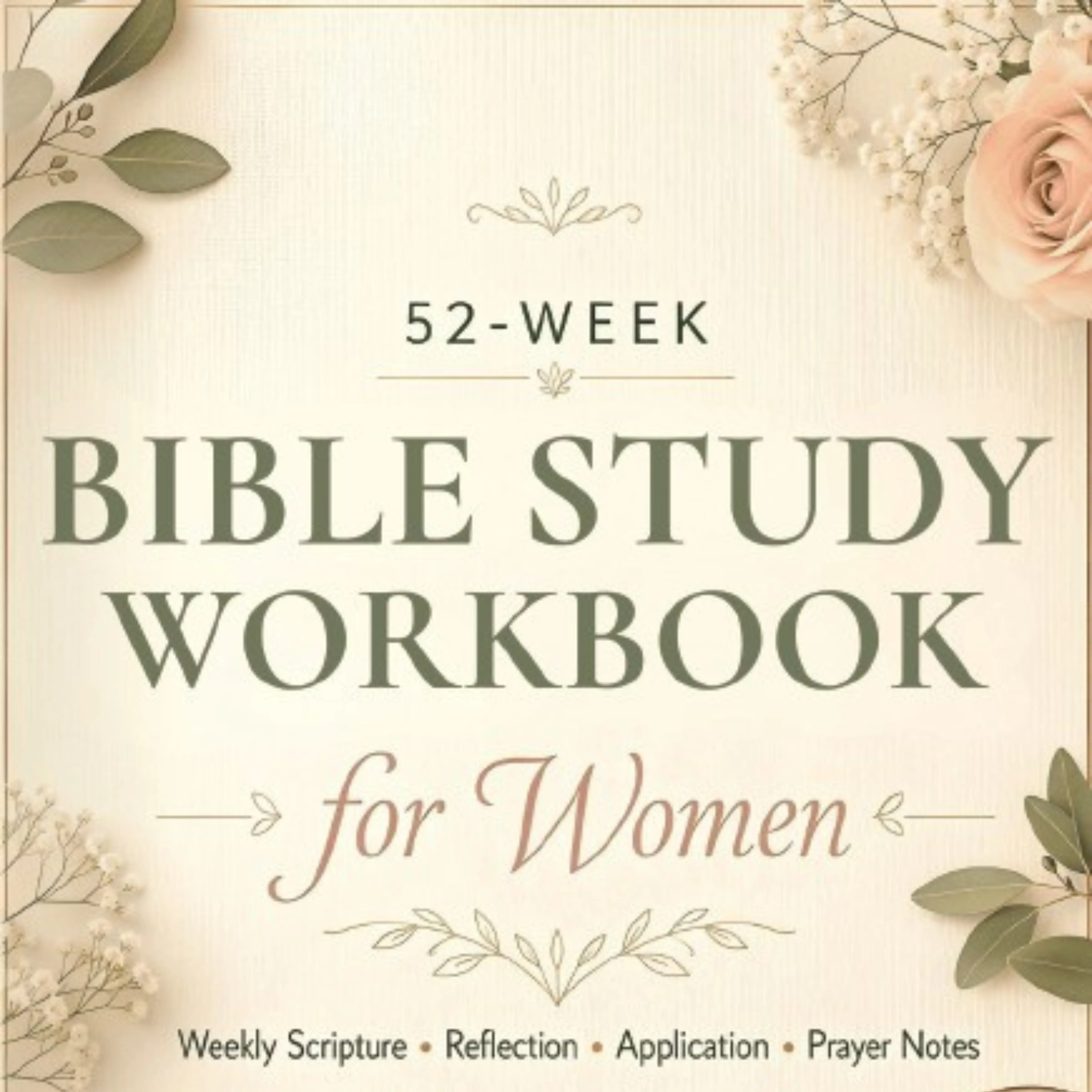52-Week Bible Study Workbook for Women: A Year Long Bible Study for Women: A Christian Study Guide and Workbook for Spiritual Growth