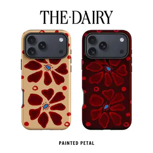 The Dairy iPhone Case | PAINTED PETAL SORBET - PAINTED PETAL ROUGE  | Art Aesthetic Cover for iPhone 17/16/15/14/13/12/11 All Series | MagSafe Compatible & Wireless Charging Ready | Durable & Stylish | Gift for Teen Girls, Her And Lover