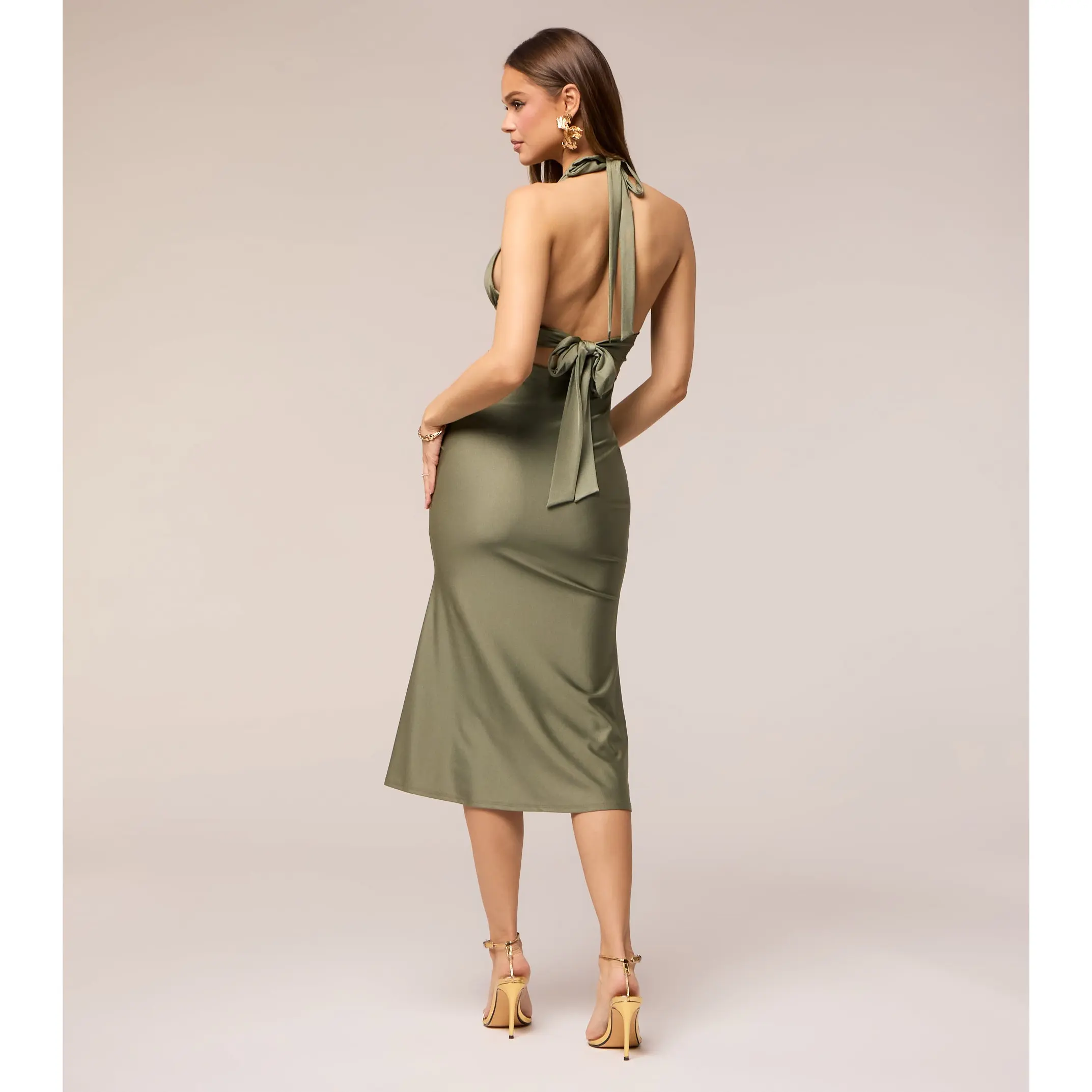 Tied Up In Elegance Halter Midi Dress - TikTok Shop Tied Up In Elegance Halter Midi Dress - TikTok Shop