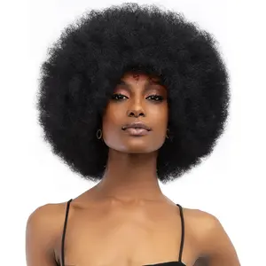 Xinran Short 70s Afro Wigs for Black Women, Large Synthetic Black Short Afro Wig 70's, 8 Inches 60s Afro Wig for Women Bouncy and Soft Natural Looking(Black) black friday 2024 gifts for girlfriend