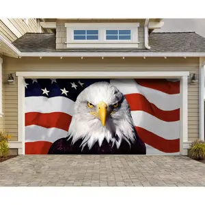 Show Your Patriotism on Independence Day with American Flag Garage Door Decoration - Banner and Wall Art