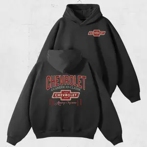 Chevrolet American Hoodie – 90s Vintage Style Sweatshirt, Vibrant Retro Colors, Unisex Car Lover Pullover, Classic Chevy Accessories Shirt