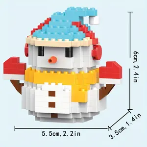 Small Building Block Toys Featuring Christmas Characters Like Elves, Santa, a Train, a Snowman, a Tree, And Reindeer, Perfect for Projects And Holiday Gifts for Kids