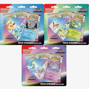 Pokemon Prismatic 3 pack tech stickers with promo. New and sealed