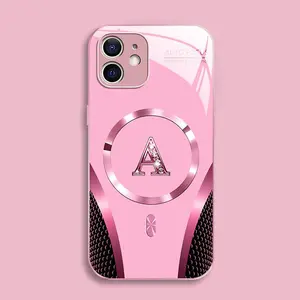 Suitable for [iPhone 12 Mini] high-end MagSafe phone case，Luxury Magnetic Case Shockproof Protective Cover Choose from all 26 letters with Magsafe Support 952