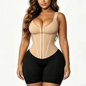 Women's Waist Shaping Underwear | Double Firming Tummy Control | Sports Fitness Shaping Vest with Zipper, Hook Closure & Adjustable Straps faja