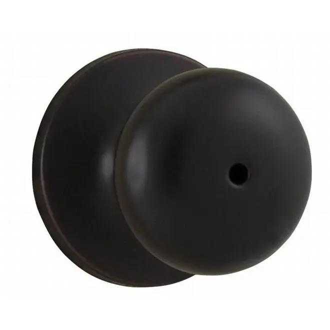Weslock Salem Privacy Door Knob - Privacy Door Knobs with Turn Button Locking, Adjustable Latch, Full Lip Strike, 5-Pin Mechanism, Concealed Installation Screws, Oil Rubbed Bronze for Aesthetic Enhancement, Doorknob Upgrade