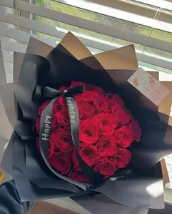 Classic red rose Bouquet-FRESH ROSES/FLOWERS