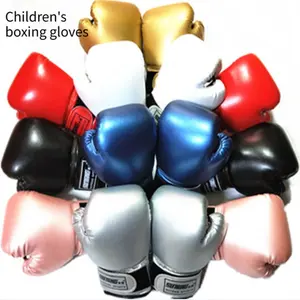 Children's boxing gloves for Sanda fighting with solid color and sponge foam molding liner for sports use
