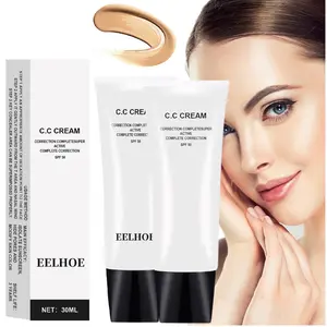 Skin Tone Adjusting CC Cream SPF 50, CC Cream Colour Correcting Self Adjusting for Mature Skin Full-Coverage Foundation, Skin Concealer Brightening Skin Tone-Natural Colo