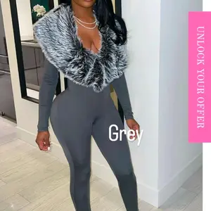 Slay Fur Neck Jumpsuit