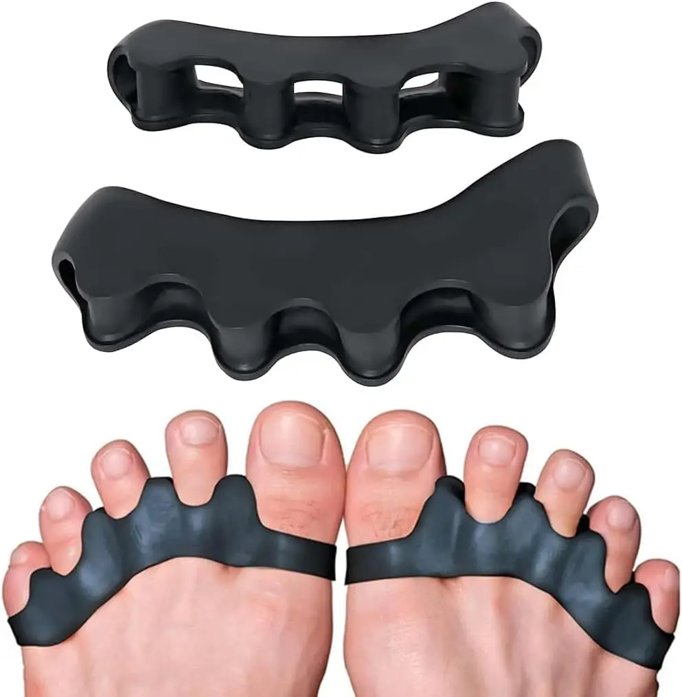 Silicone Toe Separators - Doctor-Recommended for Bunion, Plantar Fasciitis Pain Relief, Manicure & Nail Care Use, Gel Polish Compatibility, Indoor-Outdoor Leisure Sports Mobility Improvement