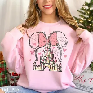 [Sale up to Castle Minnie Sweatshirt, Magic Kingdom Sweatshirt Sweatshirt, Hoodie, Comfort Colors