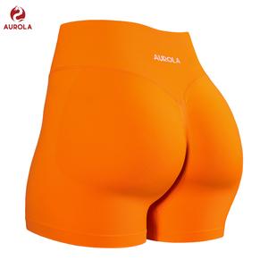 AUROLA Influence Collection Workout Shorts for Women,No Roll Up Squat Proof New Scrunch Seamless Compression Gym Short 3.5“
