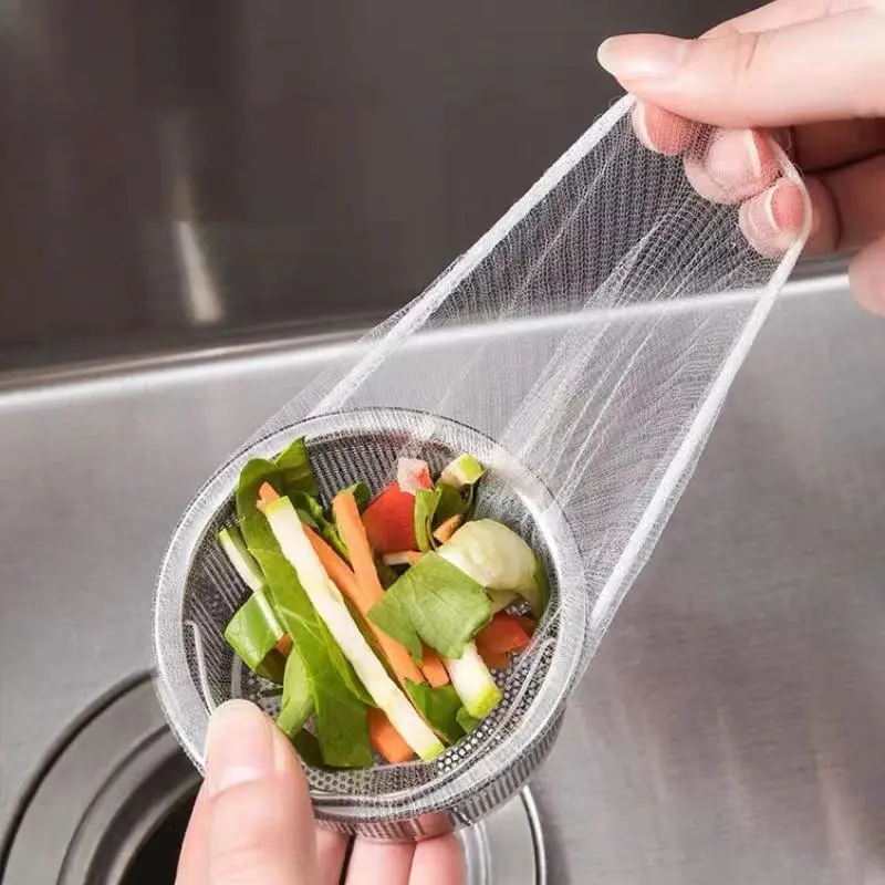 100 disposable kitchen sink filter mesh bags to collect food scraps