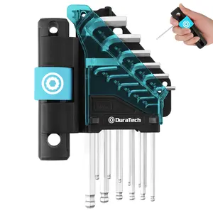 #SpringGlowUp DURATECH Allen Wrenches Set, T handle Hex Key Set, 12 Counts Long Arm Ball End Hex Wrench Set, S2 Steel, Metric (1.5-10mm)