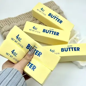 Two-Piece Slow-Return Realistic Butter Stick Squeeze Toy, Soft Plush Non-Toxic Material, Perfect Desk Decor Stress Relief Toy, Stress Relief Decoration, Decompression Squeeze