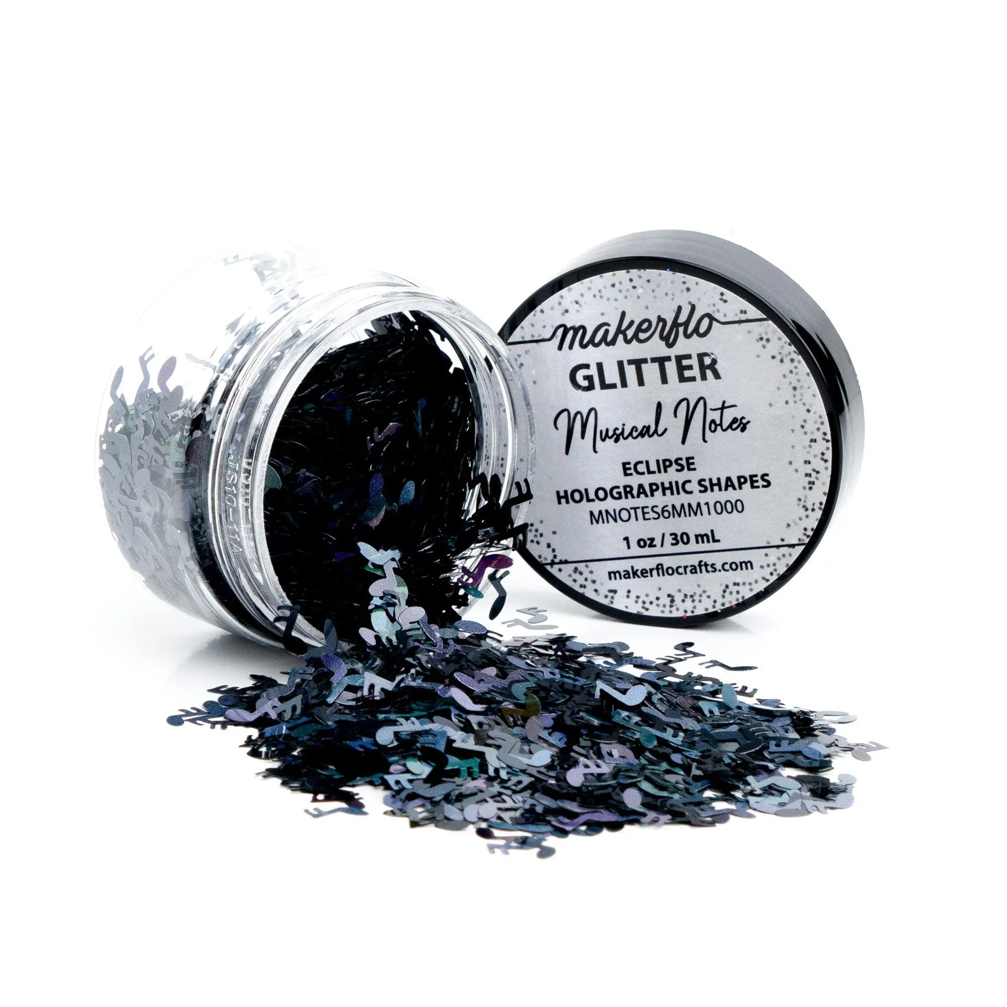 Makerflo Holographic Glitter Shape - Musical Notes