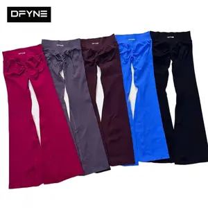 DFYNE Impact Flared Yoga Pants Women Seamless High Stretch Fitness Leggings