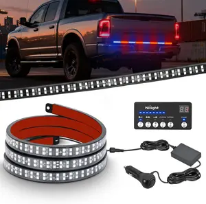 Nilight 49 Inch Strobe Light Strips with Controller, 288LED Flashing Safety Rear Window Tailgate Lights for Truck Trailer Construction Plow Pickup Tow SUV Vehicles, Red Blue summervibes