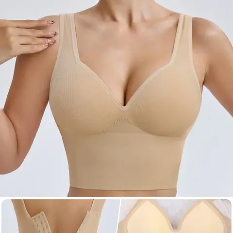 Women's Stretch Sports Bra with V Back Yoga Top, Padded Support, Supportive Sports Bra, Ideal for Yoga Running Fitness, Comfortable Fashion Workout Gear, Sportswear Bra, Sporty Bra