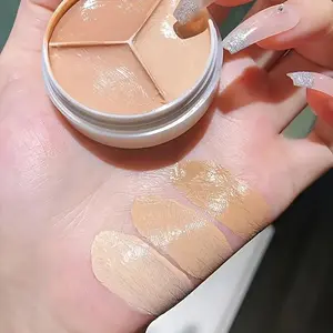 3 Color Corrector Concealer Palette, Full Coverage SPF for Blemishes, Dark Circles, and Freckles, Smooth Facial Makeup