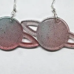 Cosmic Orbit Resin Earrings