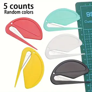 5 Counts Christmas Gift Wrapping Cutter, Kraft Paper Cutting Tool, Multipurpose Letter Opener, Sharp Blade for Roll, Scrapbooking, Package, Envelope