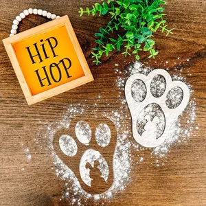 Easter Bunny Tracks, Bunny Footprint, Easter Morning Surprise, Easter Egg Hunt Pawprints