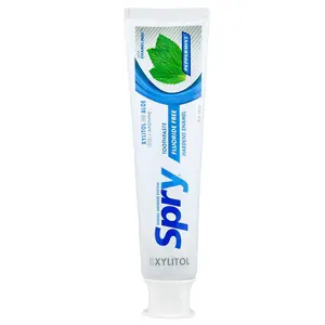 Xlear Spry, Fluoride Free Toothpaste, Peppermint, 5 oz (141 g)