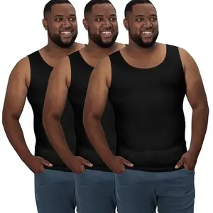 QORE LOGIQ Gynecomastia Compression Shirts for Men - Sleeveless Slimming Undershirts Tummy Control and Body Shaper