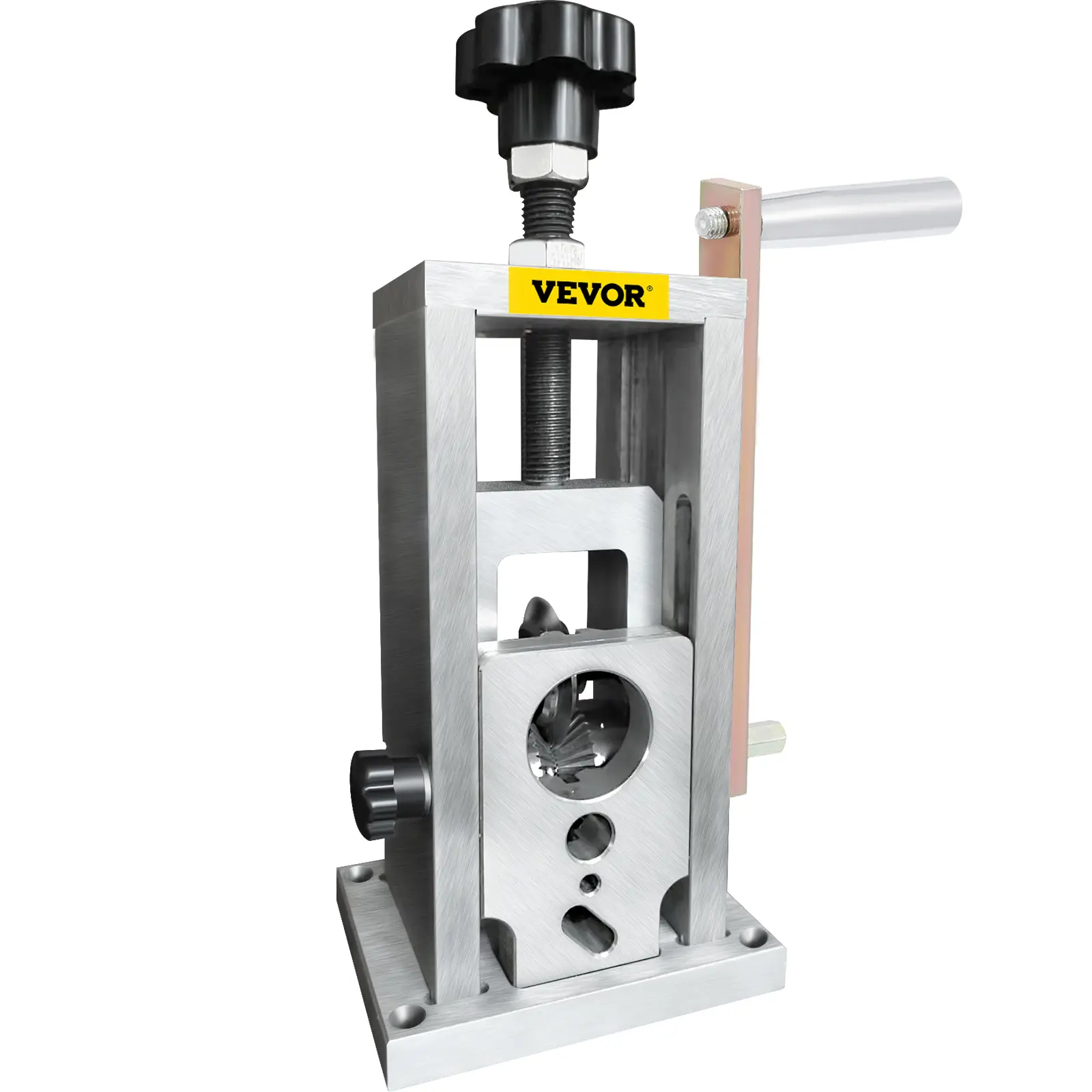 【summerfinds】VEVOR Drill-Powered Wire Stripping Machine, 0.06-1.57in, Heavy-Duty Aluminum Alloy Frame, 8.8 lbs, Heat-Treated Steel Long-Lasting Blade, Adjustable Blades, Compact Portable for Scrap Cable Peeling Wire Recycling Dismantling
