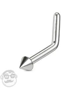 Spike Top L Bend Titanium Nose Ring