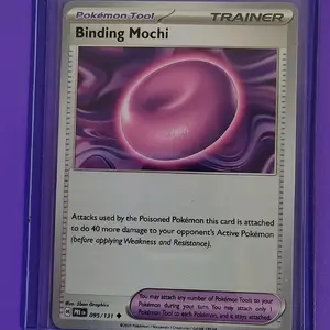 Pokemon Trainer Pokemon Tool Binding Mochi SV Prismatic Evolution 2025 Uncommon #095 Card with Poisoned Damage Mechanic