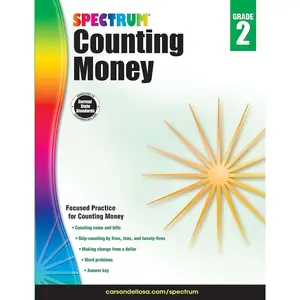 Spectrum Grade 2 Counting Money Workbook, Ages 7-8, Addition, Subtraction, and Counting Money, 2nd Grade Math Word Problems With Bills and Coins, Grade 2 Math Workbook for Kids (Volume 116) Paperback – March 17, 2016