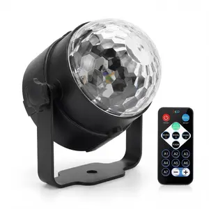 Pour ChoicesLED Stage Disco Light Rotating DJ Ball Strobe Remote Sound Control RGB USB Powered Dynamic Strobe Effect for Party Club Laser Show Lamp