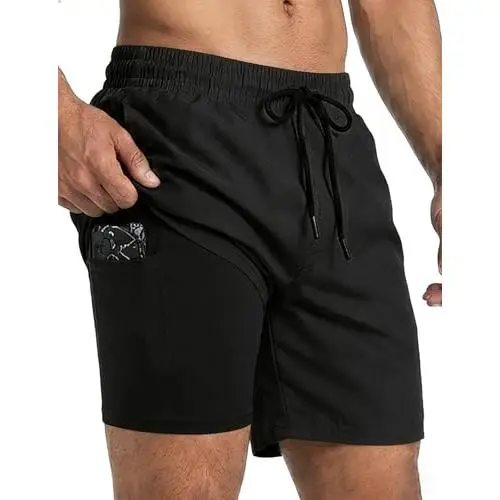 Men's 2-in-1 Swim Trunks with Compression Liner - 5" Quick Dry Swim Board Shorts Bathing Suit for Beach Pool Surfing Comfortable Athletic Swimwear Waterproof Lightweight Design Men's 2-in-1 Swim Trunks with Compression Liner - 5" Quick Dry Swim Board Shorts Bathing Suit for Beach Pool Surfing Comfortable Athletic Swimwear Waterproof Lightweight Design