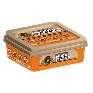 212 MAIN Gorilla 108572 8 oz Natural Wood Filler - Easy to Apply, Crack Repair, Sandable Surface