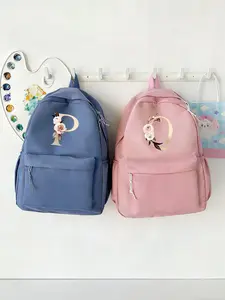 Stylish and Simple Backpack with Letter Patterns from a to Z. Large Capacity School Bag, Outdoor Backpack, Portable and Lightweight, Classic and Casual, Perfect for Everyday Use. Valentine's Day Gift, Backpack Gift, For Family, Partner, And Good Friends.