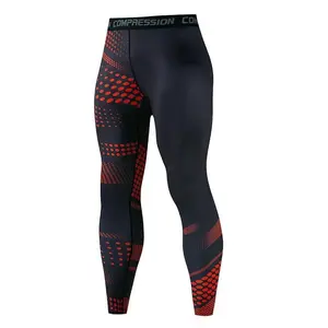 Men's Camo Print Compression Sports Leggings, Quick Drying Breathable Comfortable Skinny Pants, Men's Sportswear Clothing for Indoor Outdoor Wear