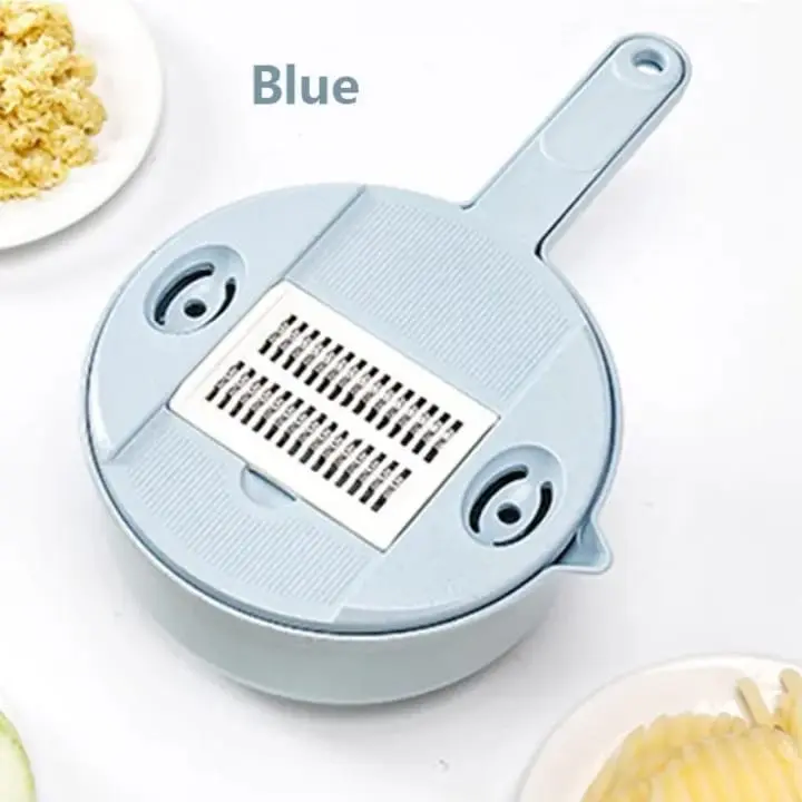 12-in-1 Durable Plastic LDQ Manual Vegetable Chopper & Slicer for Carrots, Potatoes, Radishes - Kitchen Gadget with Multiple Cutting Options