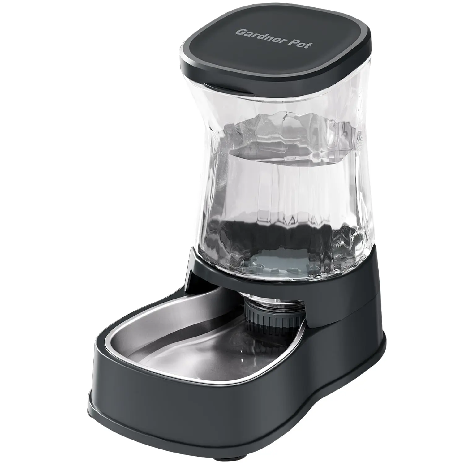 Gardner Pet Automatic Dog Water Dispenser Gravity Stainless Steel Water Waterer Feeder, 100% BPA-Free Large Capacity Water Feeding Bowls for Medium & Large-Sized Dogs, Cats, and Other Pets - (1 Gallon)