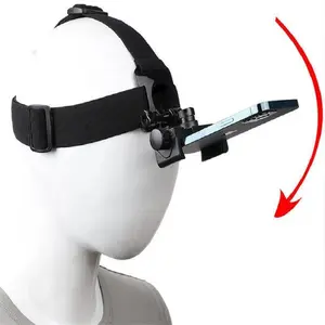 Adjustable Head Strap Mount, Protable Adjustable Head Mount Phone Holder, Cell Phone Live Streaming Vlog Holder