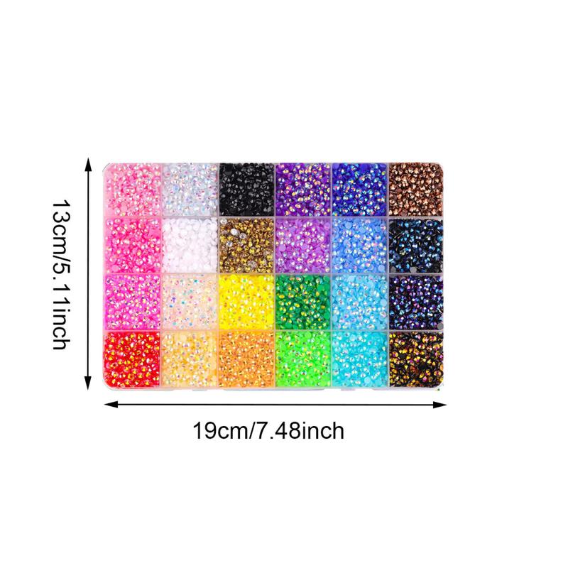 1 Box of 24 Colors Laser 3mm Flat Back Resin Jelly Rhinestones Bedazzling Kit, Includes 3*10ml B-7000 Glue, Tweezers, Drill Pen, Perfect for Nail Art Decoration, Diy Nails, Phone Case, Jewelry DIY