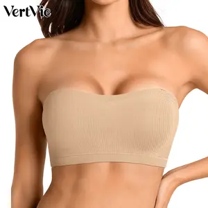 Vertvie|ZOE Stay Put Bandeau Bra, Strapless Bra Wireless Seamless Comfort Day Vertvie|ZOE Stay Put Bandeau Bra, Strapless Bra Wireless Seamless Comfort Day
