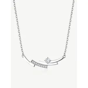 "Moments in Motion" Lab-Grown Diamond Bar Pendant Necklace in Sterling Silver Promise Anniversary Birthday Gifts for Women (0.22 Ct. Tw. )