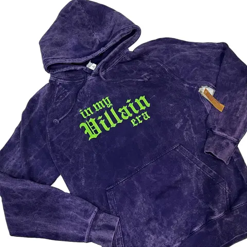 In My Villain Era Vintage Embroidered Hoodie, Dark Romance, Gift for Reader, Alt Fashion, Streetwear