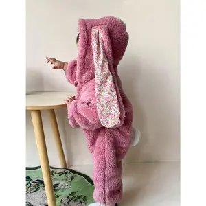 Halloween Baby Costume Long Sleeve Hooded Bunny Ears Animal Onesie Boys Girls Outdoor
