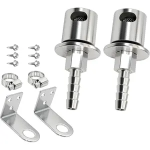 2Pcs Remote Mount Vent Valve for Fuel Tanks, Tank Vent Line Replacement Part, 5/16'' Barb Size, Detachable