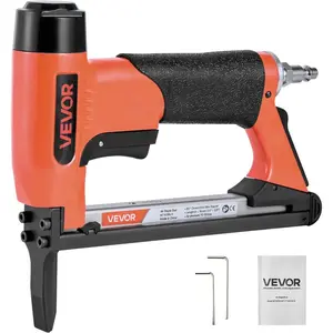 VEVOR Pneumatic Staple Gun, 21 Gauge Air Upholstery Stapler for 80 Series Fine Wire Staples 1/2 Crown 1/4 - 5/8 Length, Max 150PCS Loading Air Staple Gun for Upholstering, Woodworking, DIY ProjectsVEVOR Super Brand Day